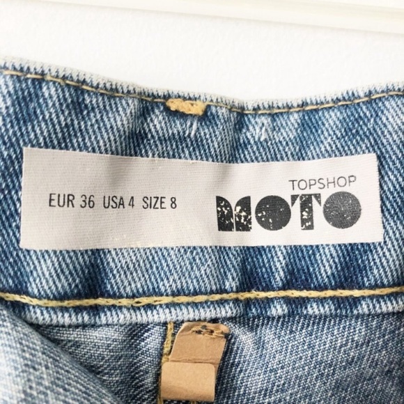 BRAND NEW TopShop Moto Denim Shorts - Picture 4 of 4